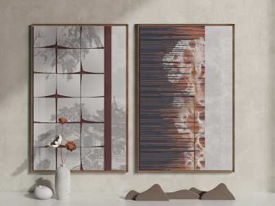 新中式装饰画3D模型下载